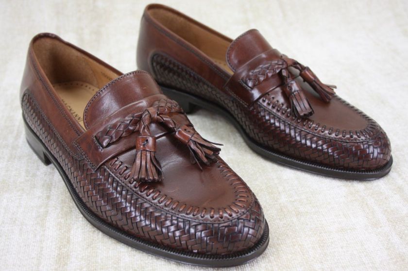  Magnanni Mens Mali tassel woven Loafers Shoes 8 New Rare 