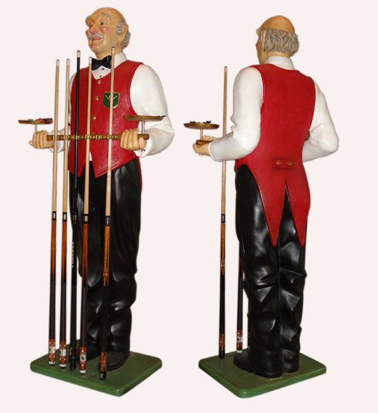 OLD MAN VALET BUTLER POOL CUE STAND BILLIARD CUE RACK  