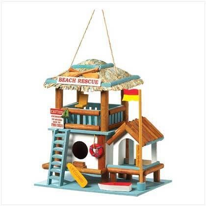 Beach Rescue Lifeguard Station Birdhouse Bird House  