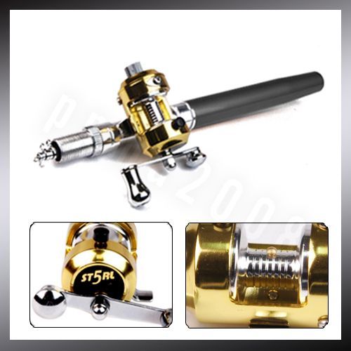 NEW Mini Fishing Fish Rod Pen Reel Pole Fly Stick Ice  