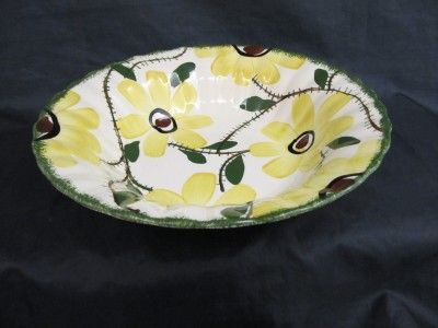 Blue Ridge Pottery Hand Painted Rugosa Round Bowl Vtg  