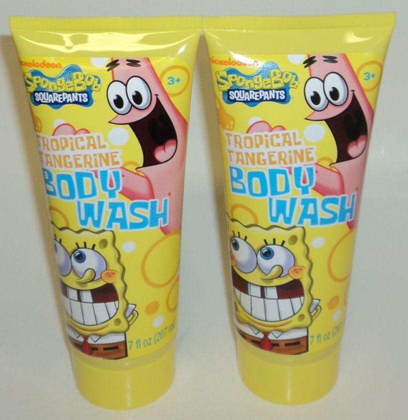 SPONGEBOB SQUAREPANTS Body Wash 7 fl oz each TROPICAL TANGERINE 