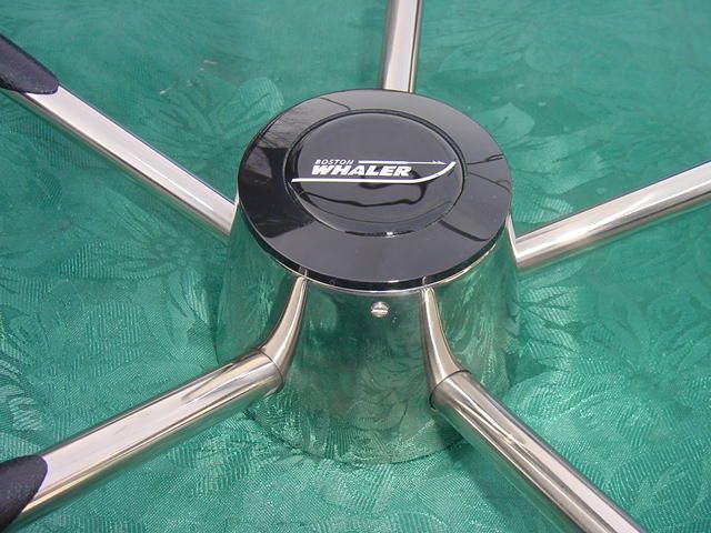 BOSTON WHALER STAINLESS STEEL STEERING WHEEL 13.5 BLACK FOAM FINGER 