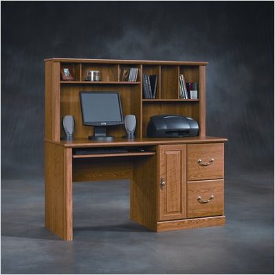   Computer Desk with Hutch in Carolina Oak 401354 042666023665  