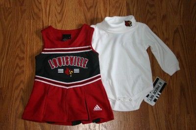 CHEERLEADER COSTUME LOUISVILLE CARDINALS 24 MTHS POMS  