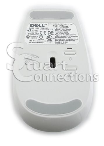 Dell 3 Button White Optical Wireless Mouse No Receiver Y853M  
