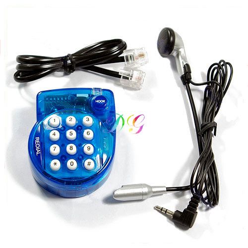 Mini Corded Head Phone Headset Mic Hands Free Telephone  