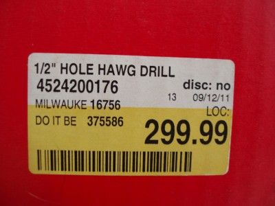   Hole Hawg # 1675 6 compact, gear reduction 1/2 Electric Drill  