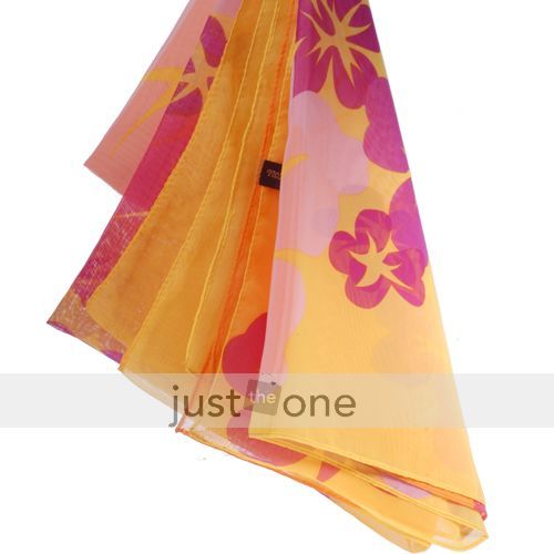   Beach Wrap Swimwear Bikini Cover Up Floral Sarong Scarf Pareo  