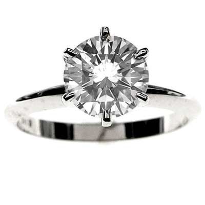 62CT D SI2 BELGIUM CUT ROUND DIAMOND SOLITAIRE RING  