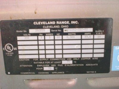 Cleaveland Steam Craft Ultra3 Steamer Tested Works Good  