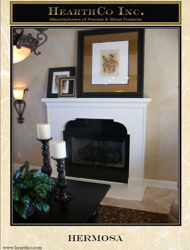   Fireplace Mantel (mantle) Surround GYPSUM precast mantels  