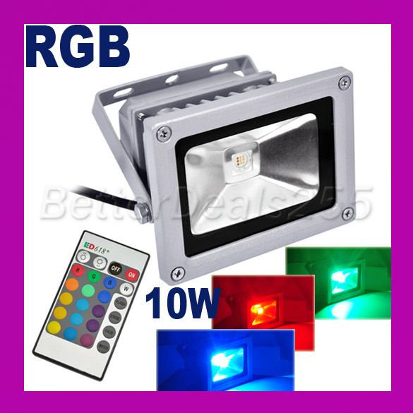 10W 85 265V RGB Projection LED Flood Wash Light Floodlight Outdoor 