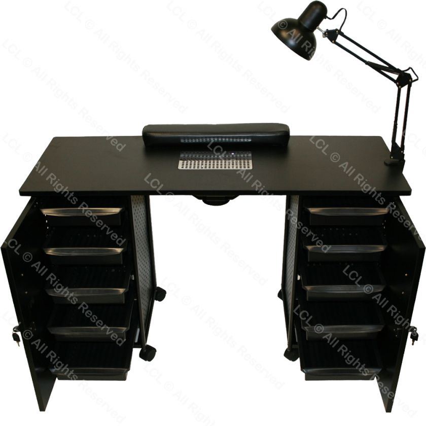   Drawer Manicure Table with Electric Downdraft Vent and FREE Tech Lamp