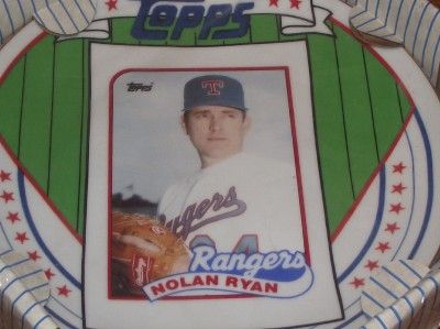 1992 1989 Topps 24KT Gold Nolan Ryan Collector Plate  