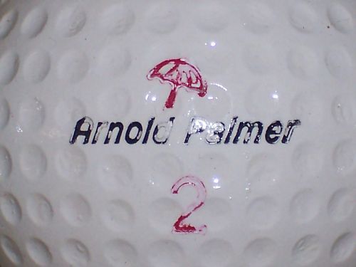 1969 ARNOLD PALMER CHARGER #2 SIGNATURE LOGO GOLF BALL  