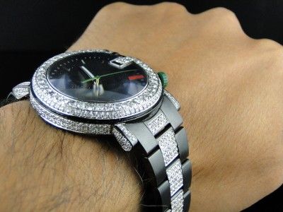   CUSTOM MENS DIAMOND GUCCI YA101331 WATCH 9 CT SIDES AND BAND  