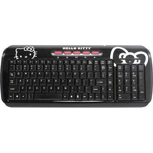 Sakar Hello Kitty 2.4GHz Wireless Keyboard (Black) NEW  