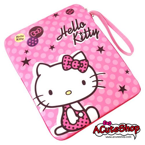 HELLO KITTY IPAD MINI NOTEBOOK CASE SLEEVE PINK DOT  