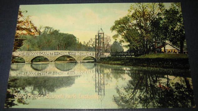 1910 Bridge   Bushkill Park   EASTON PA. Postcard  