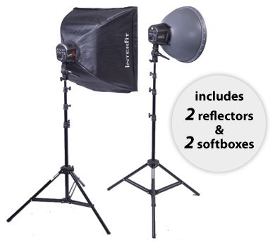 Interfit Super Cool Lite 5 Portable Studio Lighting Kit (INT117) with