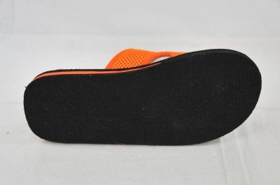   RALPH LAUREN JETE SLIDE ORANGE BLACK SLIPONS SZ 6 JUNIOR (5135)  