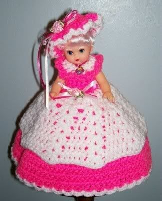 CROCHET Air Freshener Doll & Kleenex Cover Set NEW  