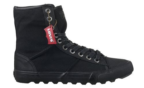 Levis Mens Boots Negav Winter Canvas Black Monochrome 515013A48  