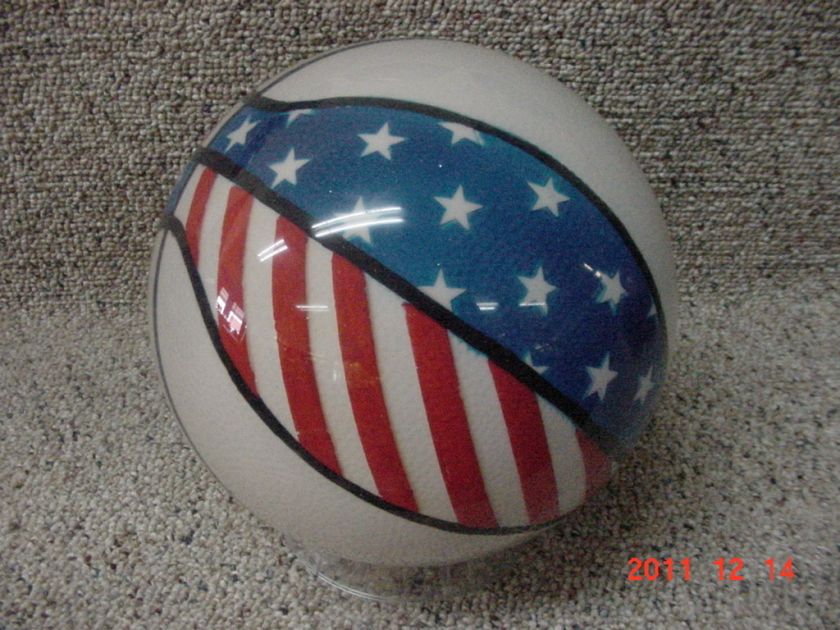   STRIPES USA BASKETBALL BOWLING BALL NEW 14LB     