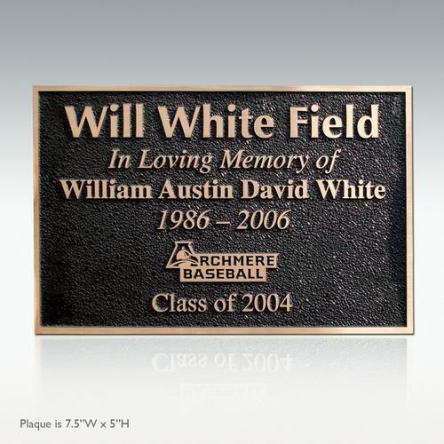 Cast Bronze Plaque   7.5W x 5H   