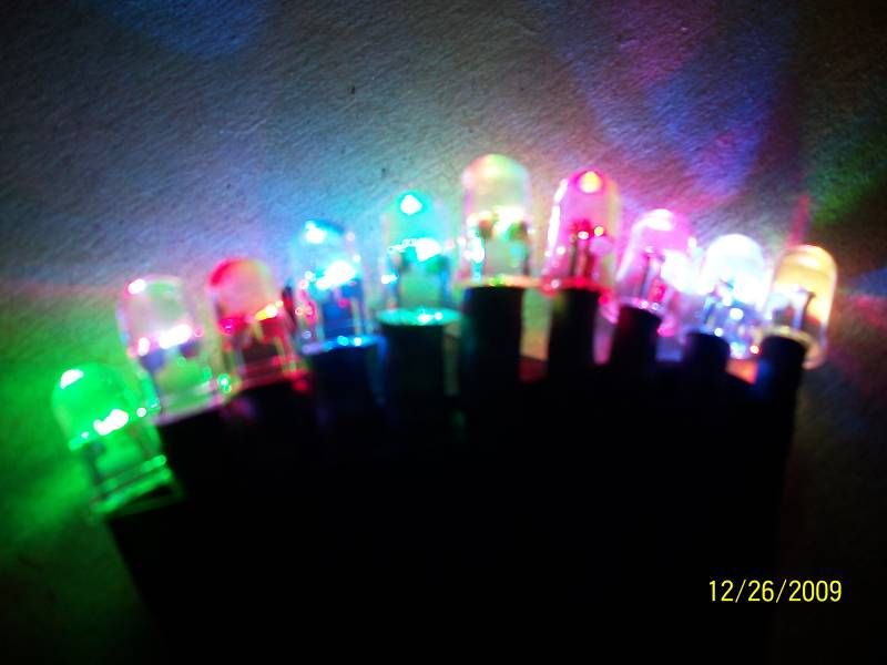 10)SLOW 9 COLOR CHANGING LEDS 4 CB RADIO METER UNIDEN  