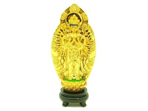 Golden Standing Thousand Hand Kuan Yin Bodshisattva  