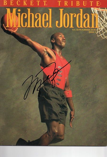 MICHAEL JORDAN*SIGNED*AUTOGRAPHED*CHICAGO*BULLS*BECKETT*TRIBUTE 