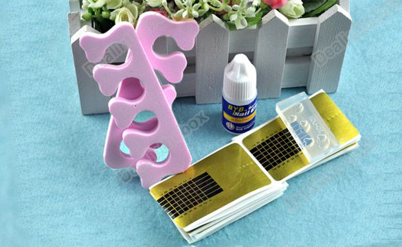 Full Set Pro Nail Art Acrylic Liquid Powder Nail Tips  