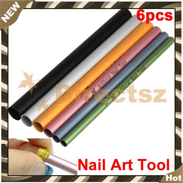   Curve Metal Rod Stick French UV Gel Tips Artificial Nail Art Tech Tool