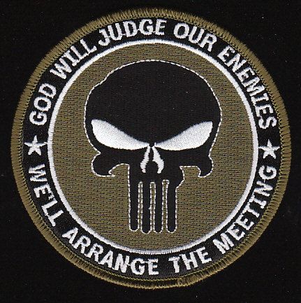 US Navy SEAL God Will Judge Military Patch Green  