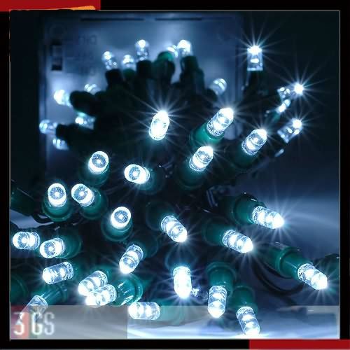   Outdoor White 36 ft Solar Powered 60 LED Fairy String Christmas Lights