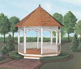 Nostalgic Gazebo PLANS, octagon, outdoor, yard S  