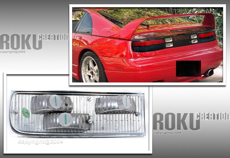 90 96 NISSAN 300ZX Z32 JDM RED/SMOKE REAR TAIL LIGHTS  