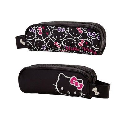 Hello Kitty Pencil Pouch / Case / Box  Black  