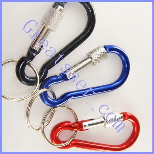 5x 6CM Locking Carabiner Key Hook Holder Spring Snap #A011  