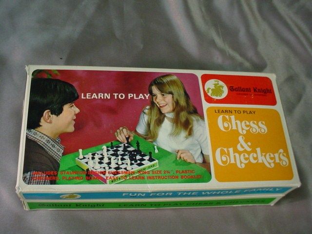   Children Press Gallant Knight CHESS & CHECKERS Board GAME  