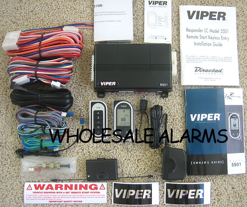 VIPER 5501 CAR REMOTE START KEYLESS ENTRY SYSTEM 2 WAY  