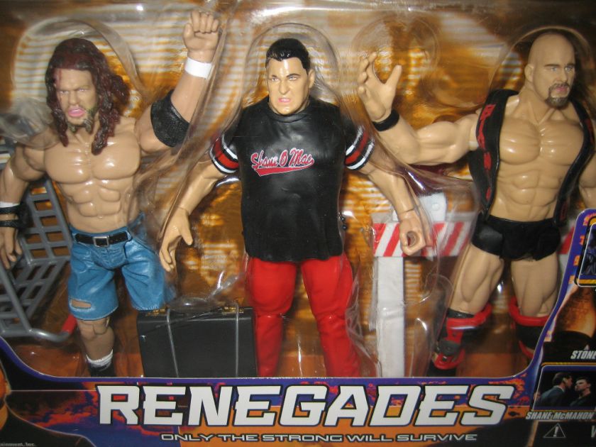 WWE Steve Austin Shane McMahon Raven wrestling figure Classic lot of3 