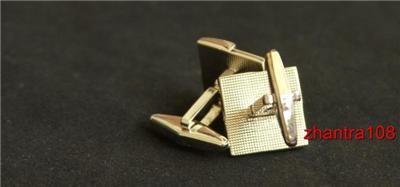   Reaction Mens New Cuff Links cufflinks Silver Squares ~ NIB  