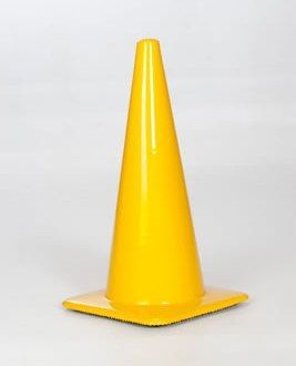 18 Yellow Parking Cones or Traffic Cones, Case of 20  