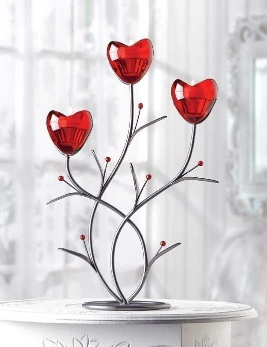   HEART BOUQUET Candelabra Tealight holder Event CENTERPIECE  NEW  