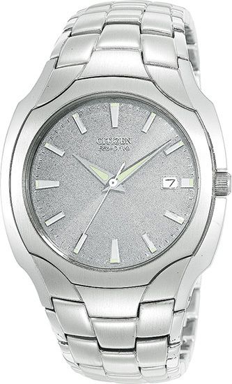 NEW Citizen Eco Drive Silver Tone Mens Watch BM6010 55A SUPER SALE 