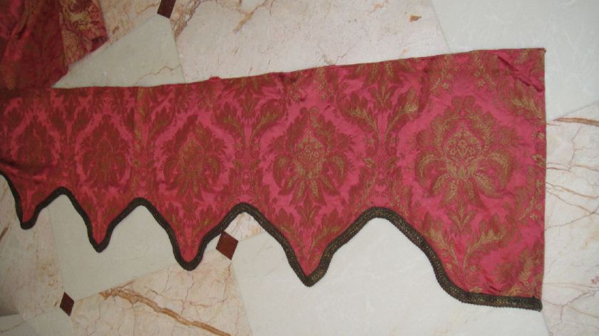 Valance Measures 12 ft 6 in wide by 17.5 in tall (the valance is 