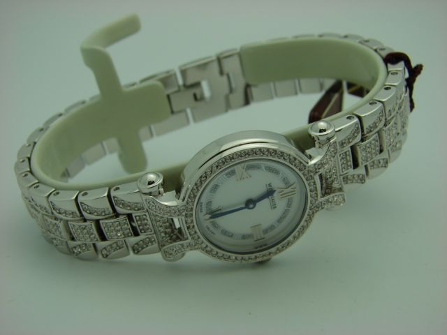 Wittnauer Ladies 10L107 Silver Tone Crystal Watch  